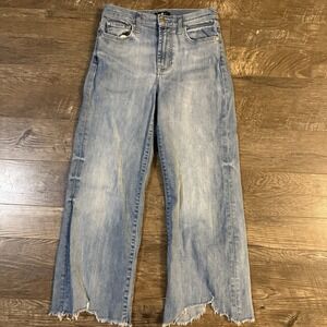 Seven 7 For All Mankind Women's Jeans 27 Distressed Hem Logo 25" Inseam